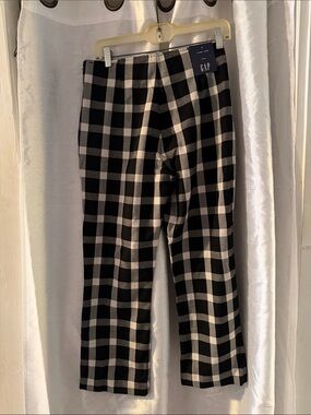 GAP Black & White Plaid Chinos